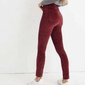 10" High-Rise Skinny Jeans Stretch Velvet